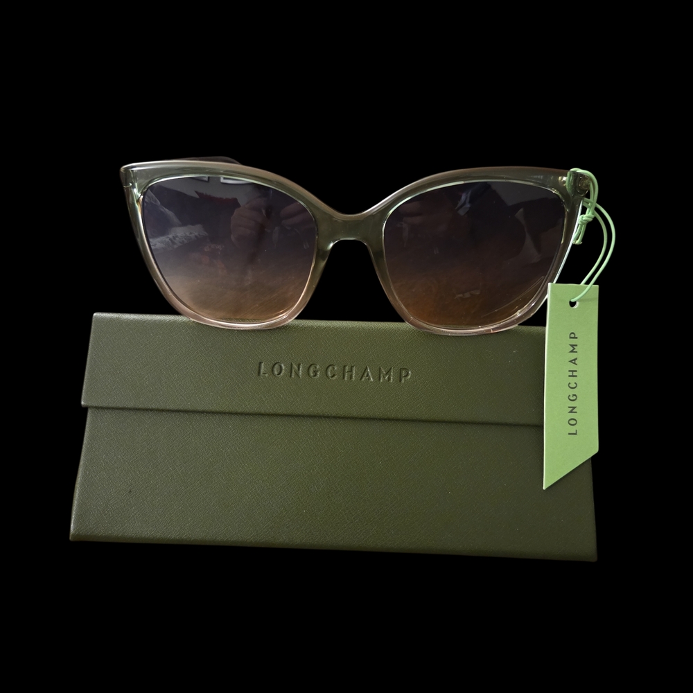 Longchamp Women's Sunglasses - Green and Brown - Picture 3 of 7